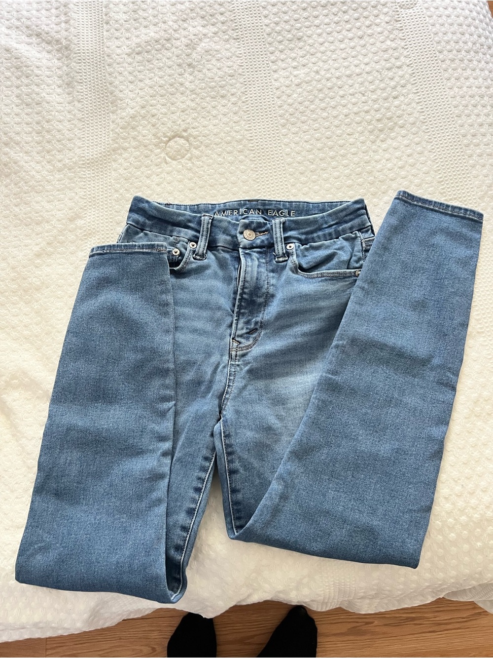 American Eagle Outfitters Women's Skinny Jeans - Light Blue